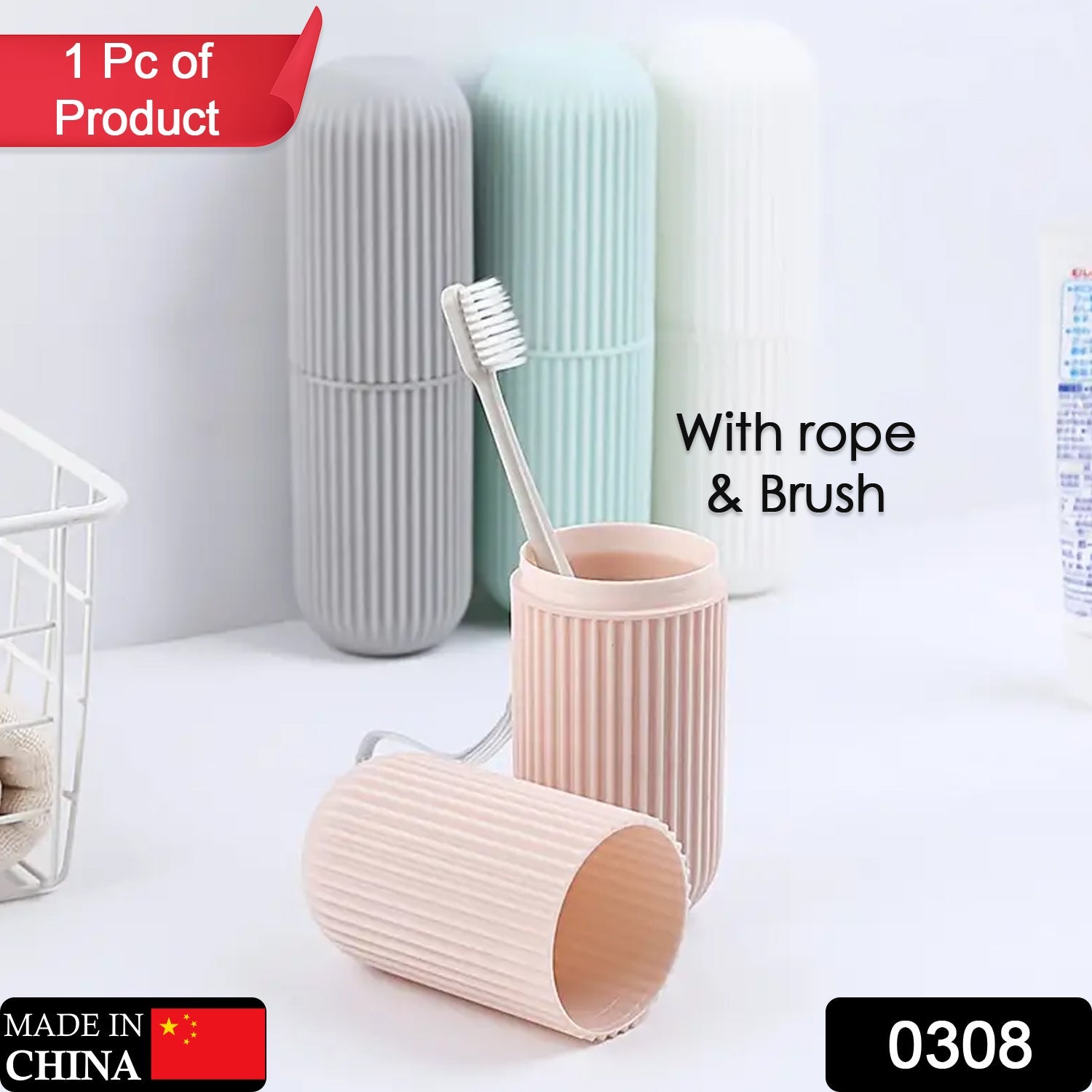 0308 Travel Toothbrush Holder, Portable Toothbrush Case for Traveling, Camping, Capsule Shape Travel Toothbrush Toothpaste Case Holder Portable Toothbrush Storage Plastic Toothbrush Holder With Rope and Brush 0308 Travel Toothbrush Holder, Portable Toothbrush Case for Traveling, Camping, Capsule Shape Travel Toothbrush Toothpaste Case Holder Portable Toothbrush Storage Plastic Toothbrush Holder With Rope and Brush